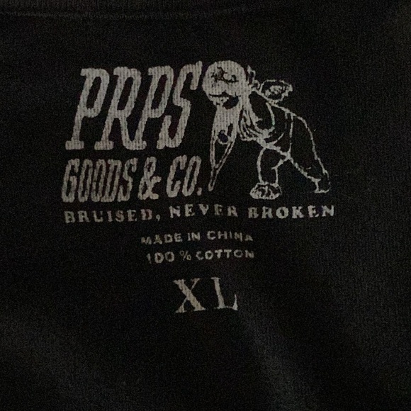 PRPS Men’s Dark Gray & Black Long Sleeve Shirt (XL) - Picture 7 of 7